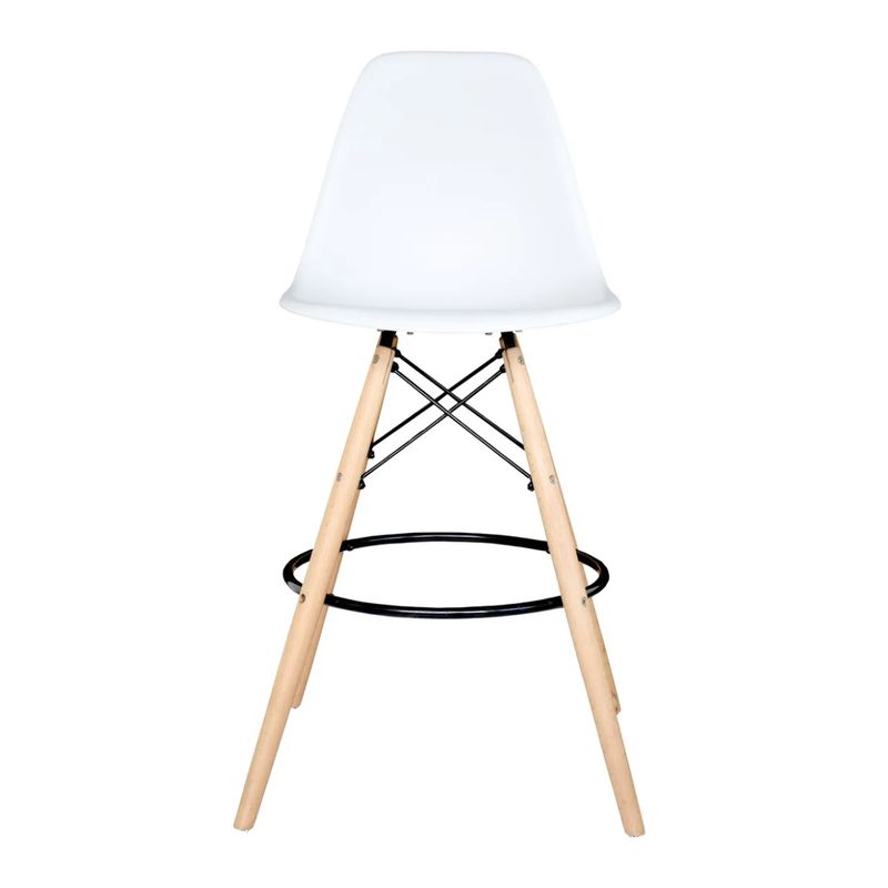 BONNO - Banco Para Bar Eames Fijo Bonno Moderno Color Blanco