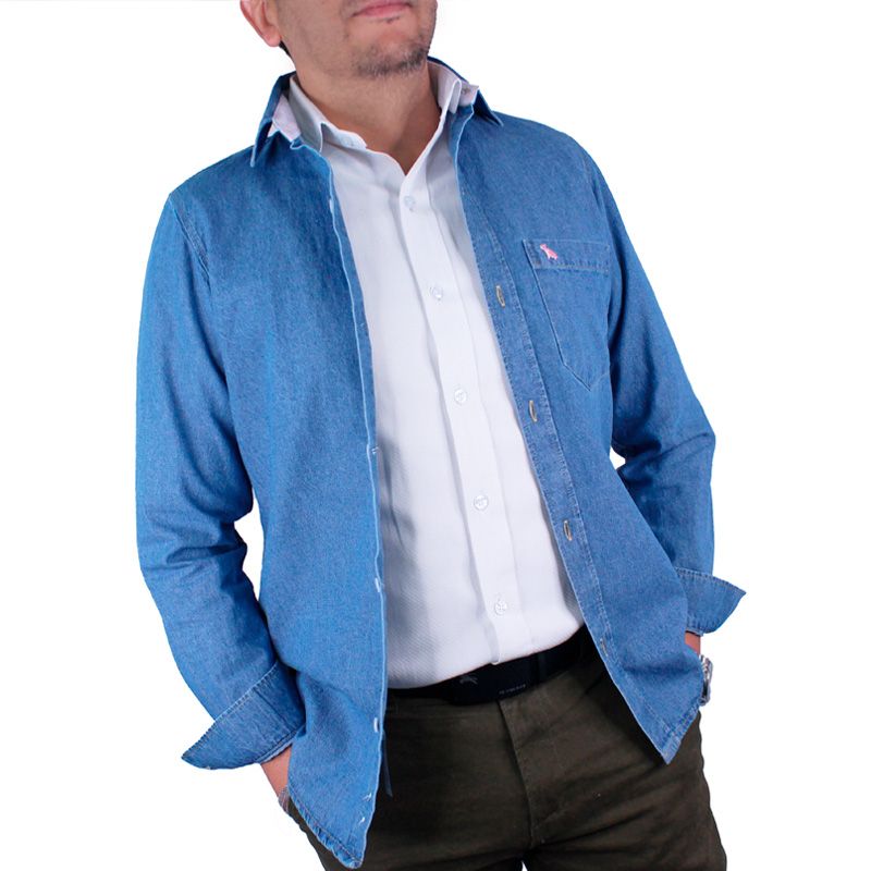 LEC LEE - Camisa En Denim Para Hombre Lec Lee Índigo Claro Índigo claroXL