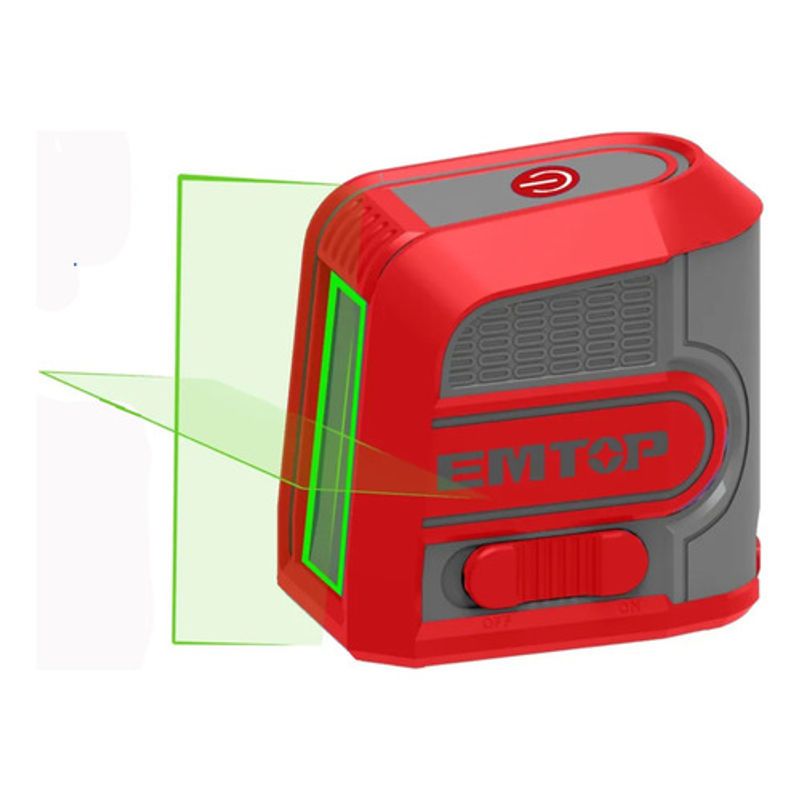 GENERICO - Nivel Laser 0-30mts Luz Verde 2 Lineas Emtop