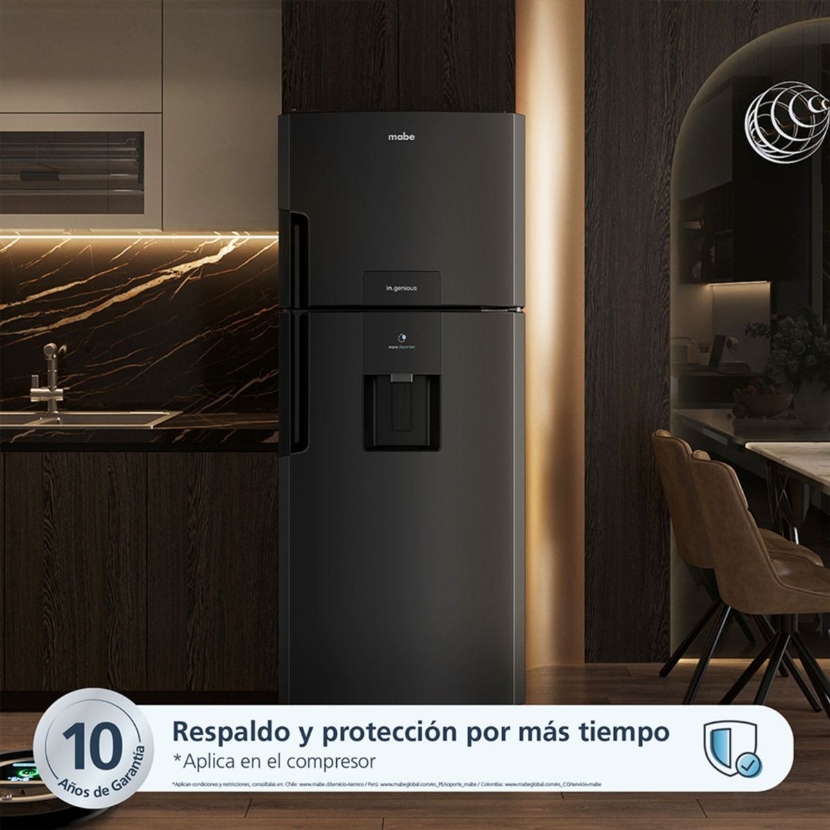MABE - Nevera MABE No Frost 415 Litros RMP415GCG Negro