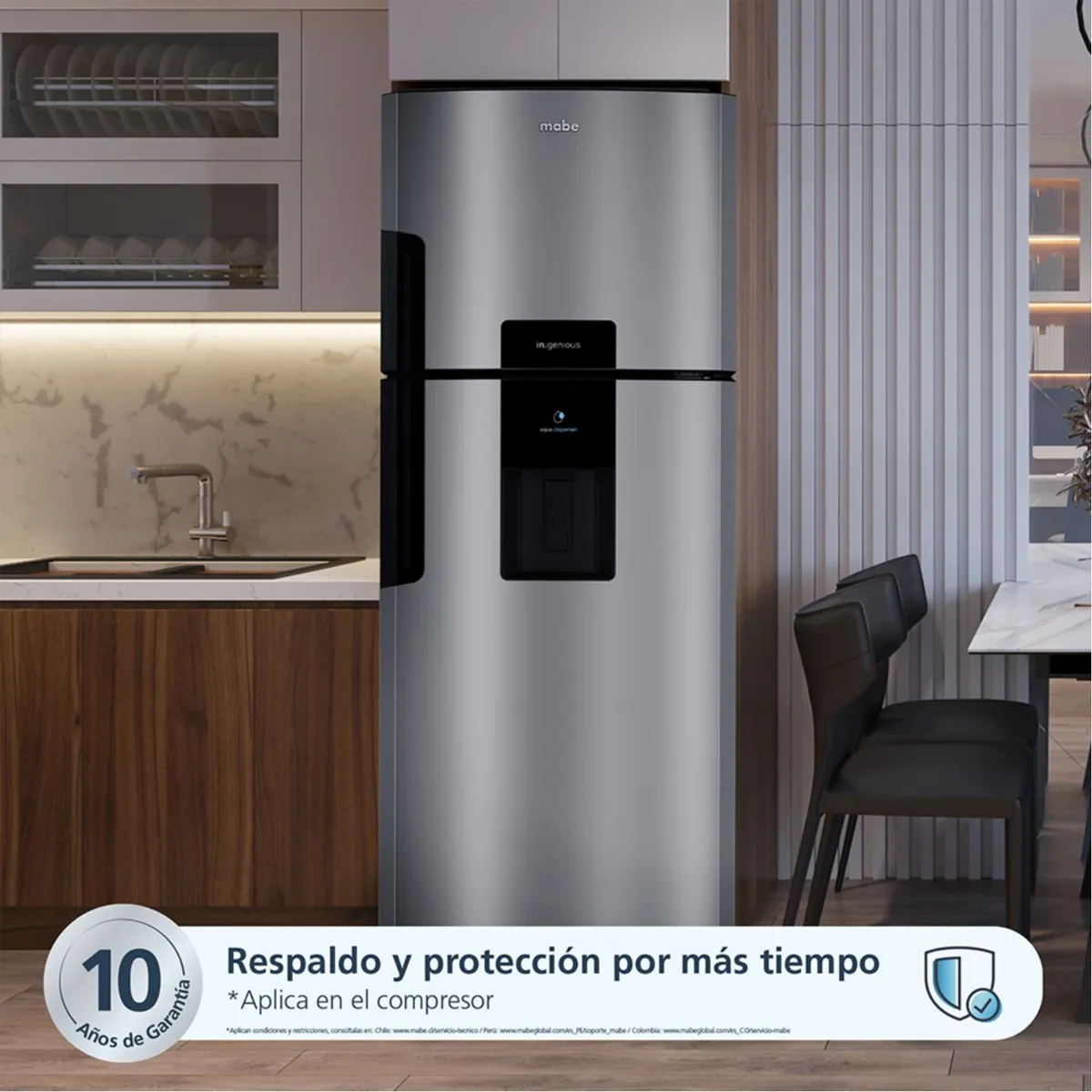 MABE - Nevera MABE No Frost 470 Litros RMP470YCU Inox