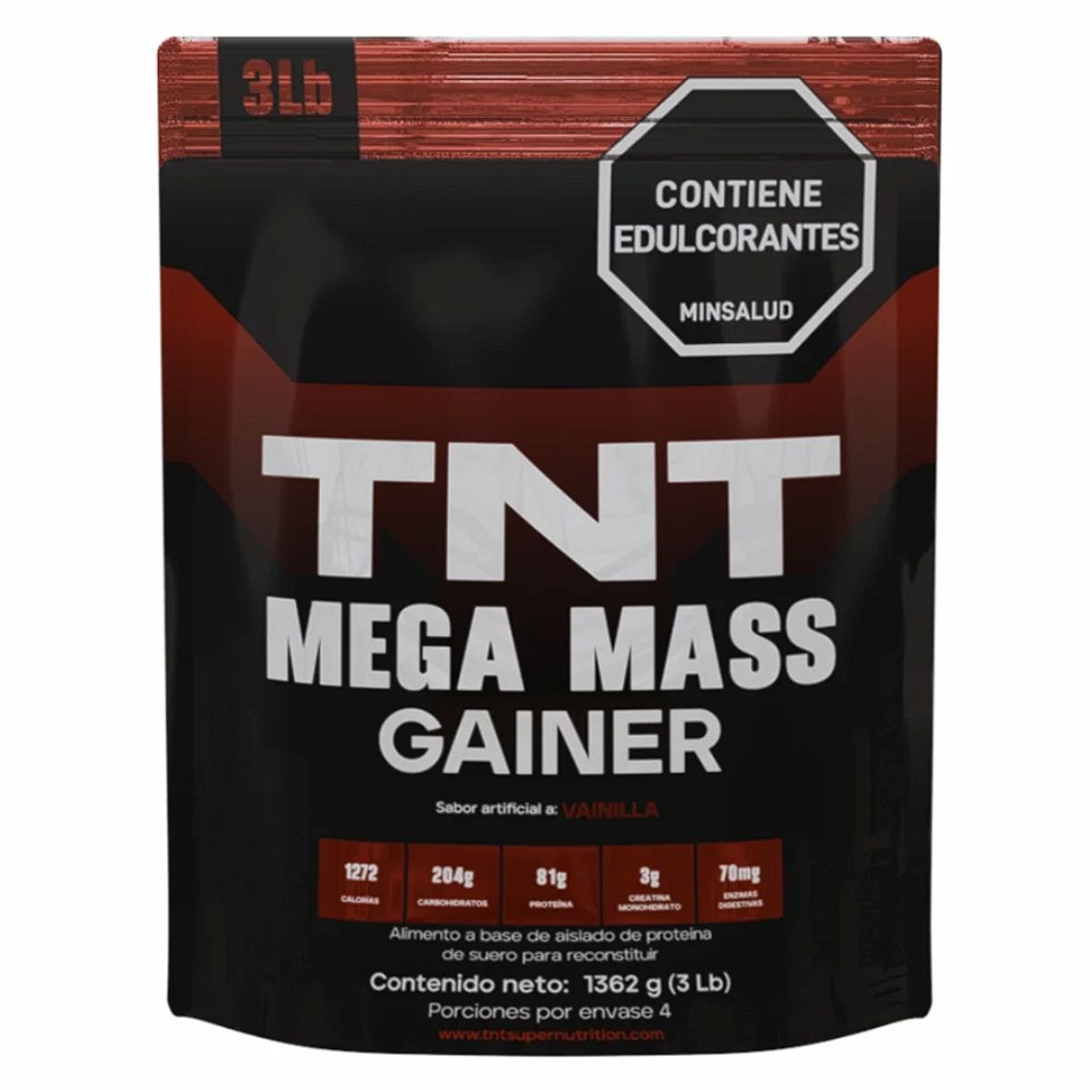 TNT - Proteina TNT Mega Mass Proteina 3 Libras vainilla
