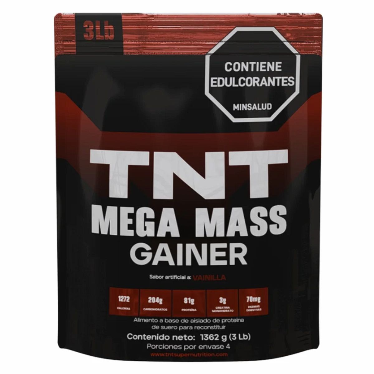 TNT - Proteina TNT Mega Mass Proteina 3 Libras vainilla