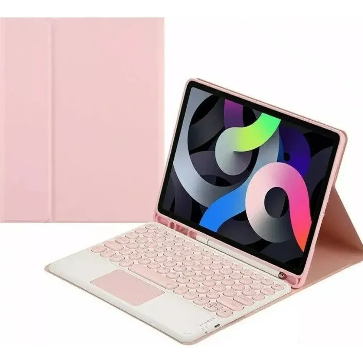 GENERICO - Forro Estuche Funda Teclado Touchpad Para iPad A16 11th Año 2025 Rosa