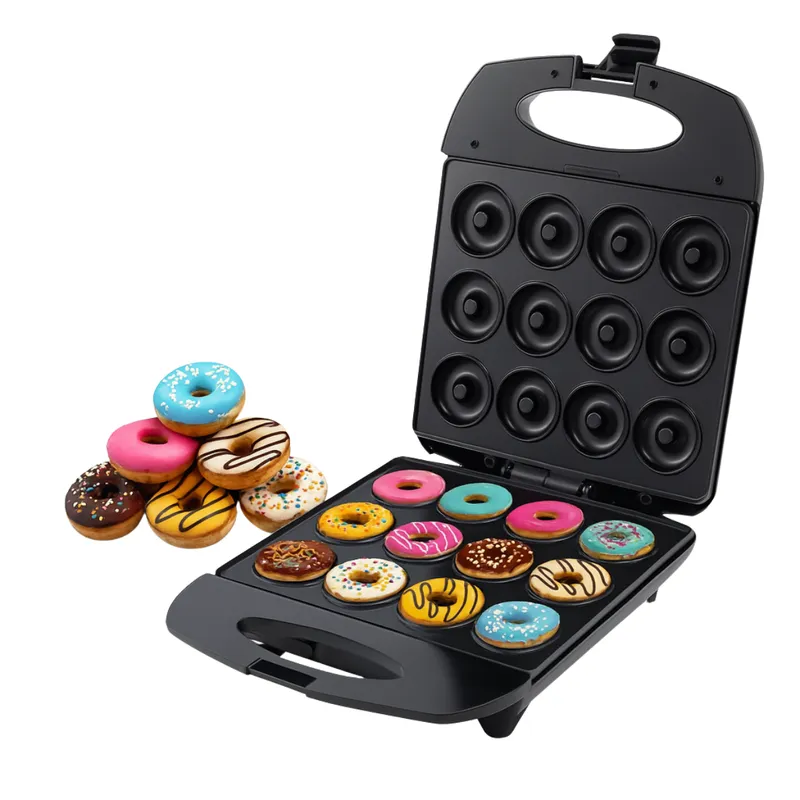 SOKANY - Máquina Mini Donas Antiadherente X12 Eléctrica Repostería