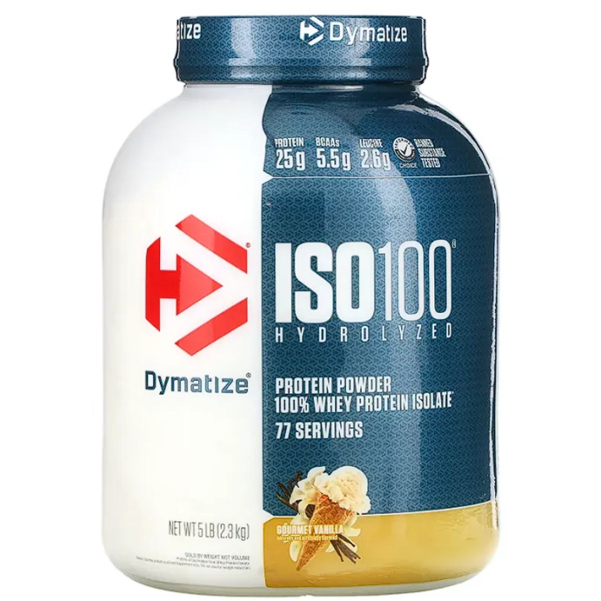 DYMATIZE - ISO100 Dymatize Vainilla 100% Hidrolizada 5LB ENVIO RAPIDO