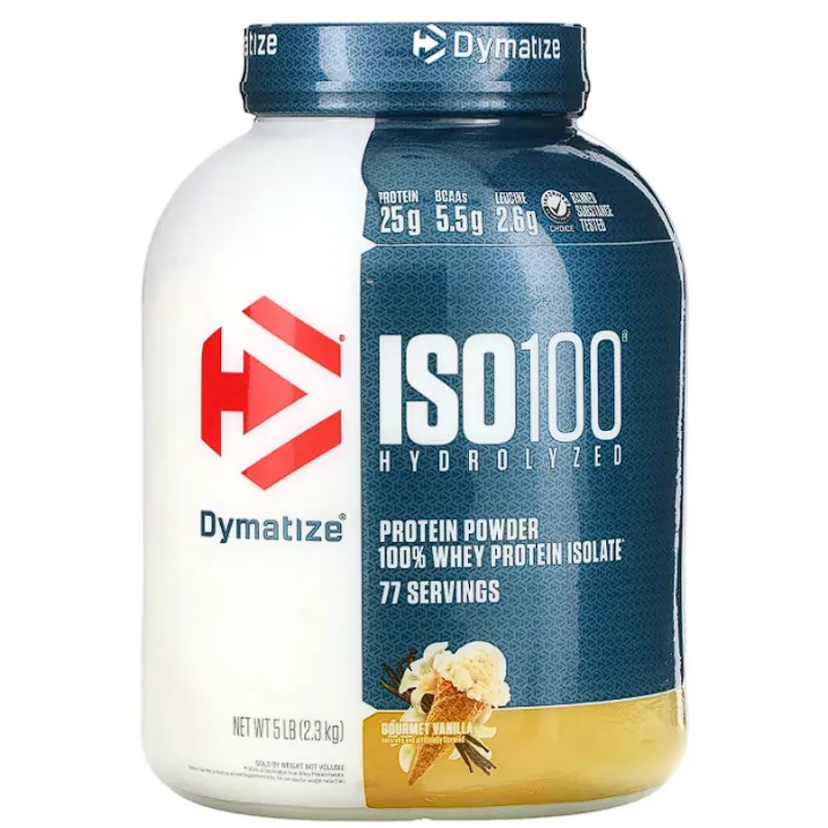 DYMATIZE - ISO100 Dymatize Vainilla 100% Hidrolizada 5LB ENVIO RAPIDO