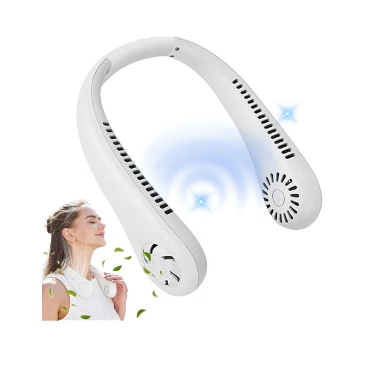 GENERICO - Ventilador De Cuello Portátil Recargable Triple Velocidad Co