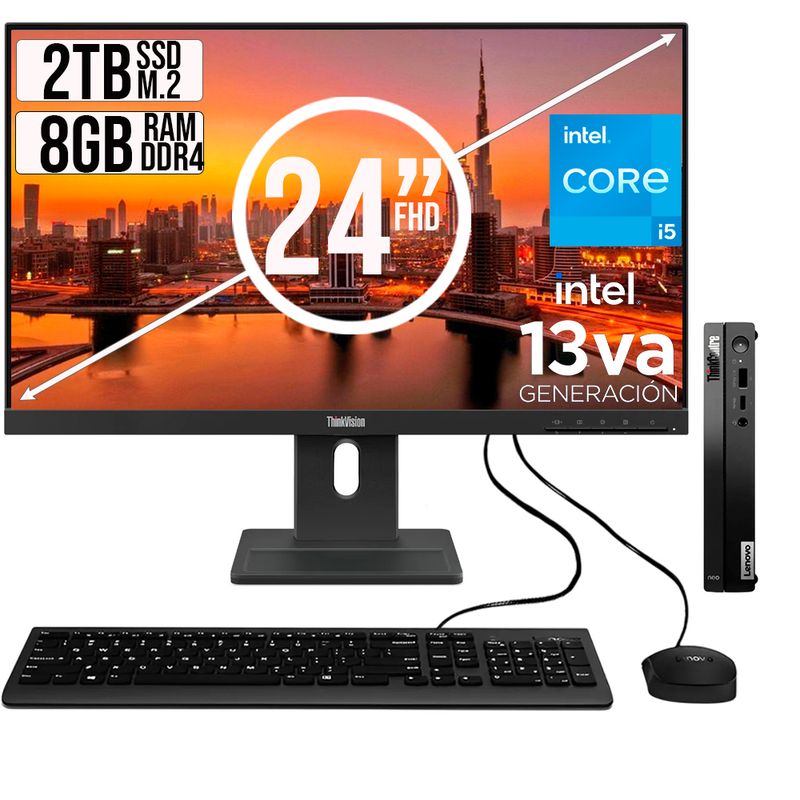 LENOVO - COMPUTADOR LENOVO TINY INTEL CORE I5-13420H SSD 2TB RAM 8GB 24 FHD E24-30