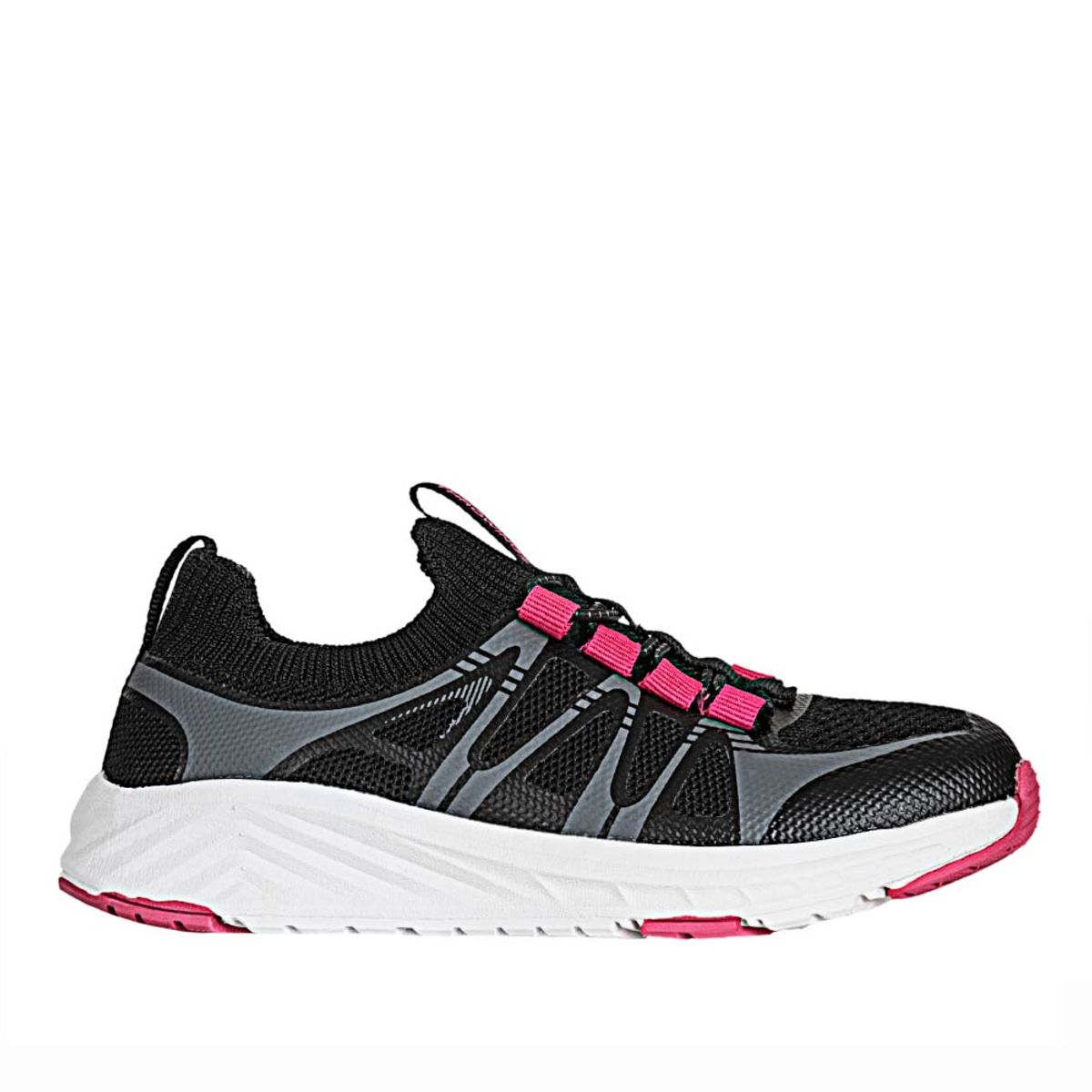 THROWING - Tenis de Niña marca THROWING en Color NEGRO FUCSIA   TENIS FUZ 15-25-