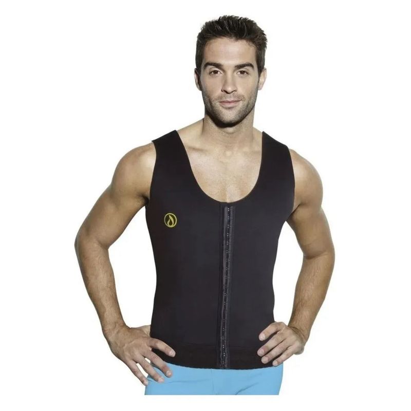 MEGA SHAPERS - Chaleco Reductor Con Broches Hombre XL