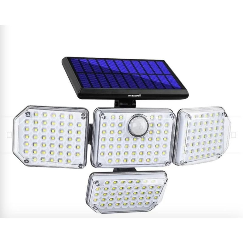 GENERICO - Lampara Reflector Panel Solar Sensor Movimiento Impermeable