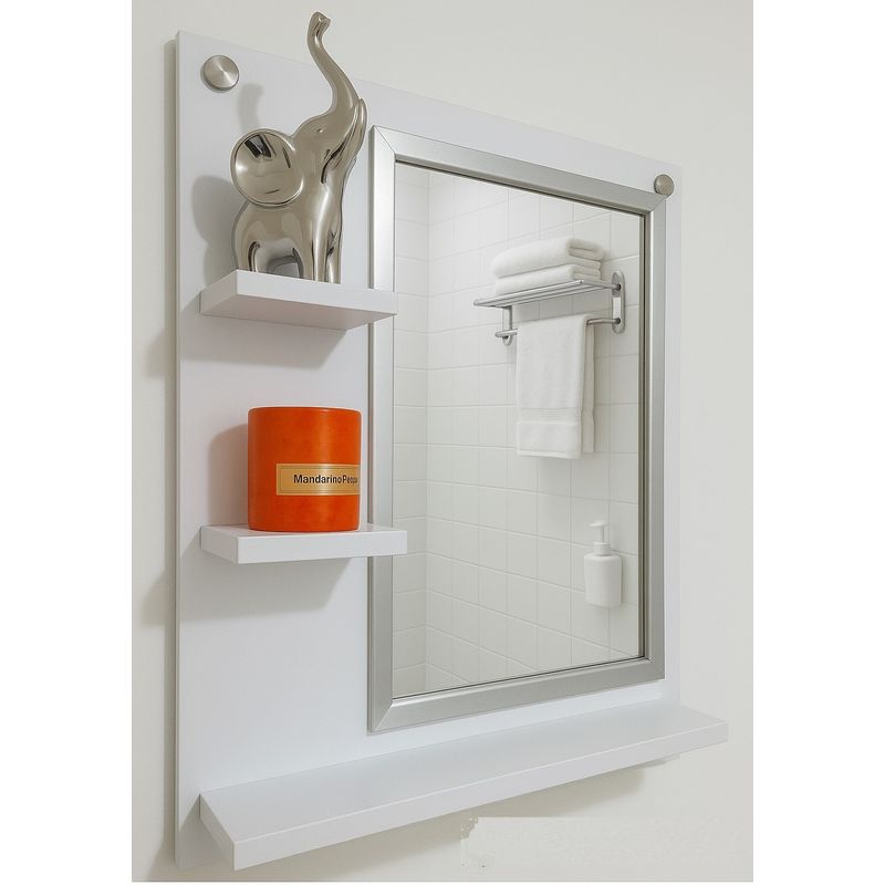 GENERICO - REPISA PARA  BAÑO CON ESPEJO