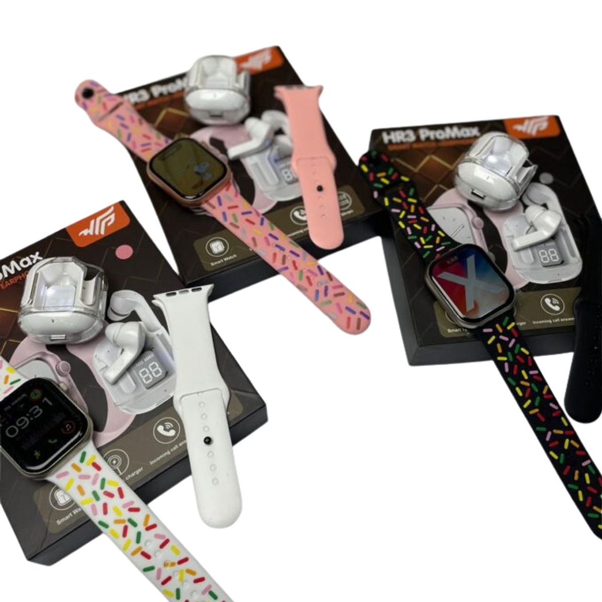 SHUNGA - Combo Smartwatch HR3 ProMax 2en1