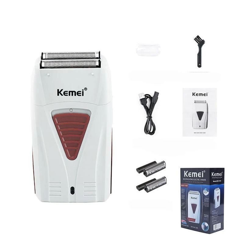 KEMEI - Maquina Afeitadora shaver Barbera Kemei Km 3382 Inalámbrica 2 En 1
