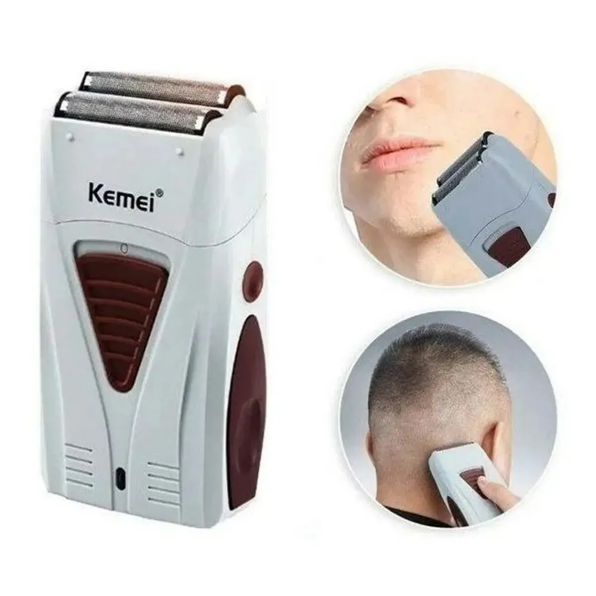 KEMEI - Maquina Afeitadora shaver Barbera Kemei Km 3382 Inalámbrica 2 En 1
