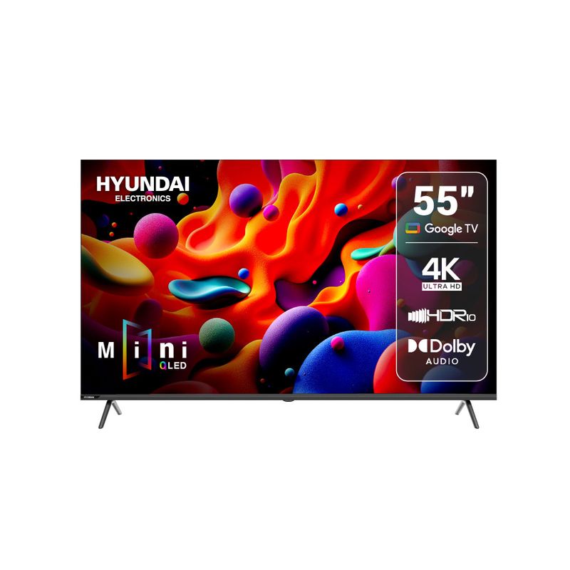 HYUNDAI - Televisor HYUNDAI 55 4K UHD Mini QLED Smart tv Google HYLED5530QMG
