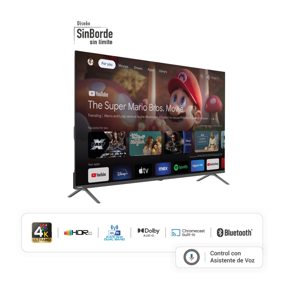 HYUNDAI - Televisor Hyundai MiniQLed 55 pulgadas 4K Smart tv HYLED5530QMG