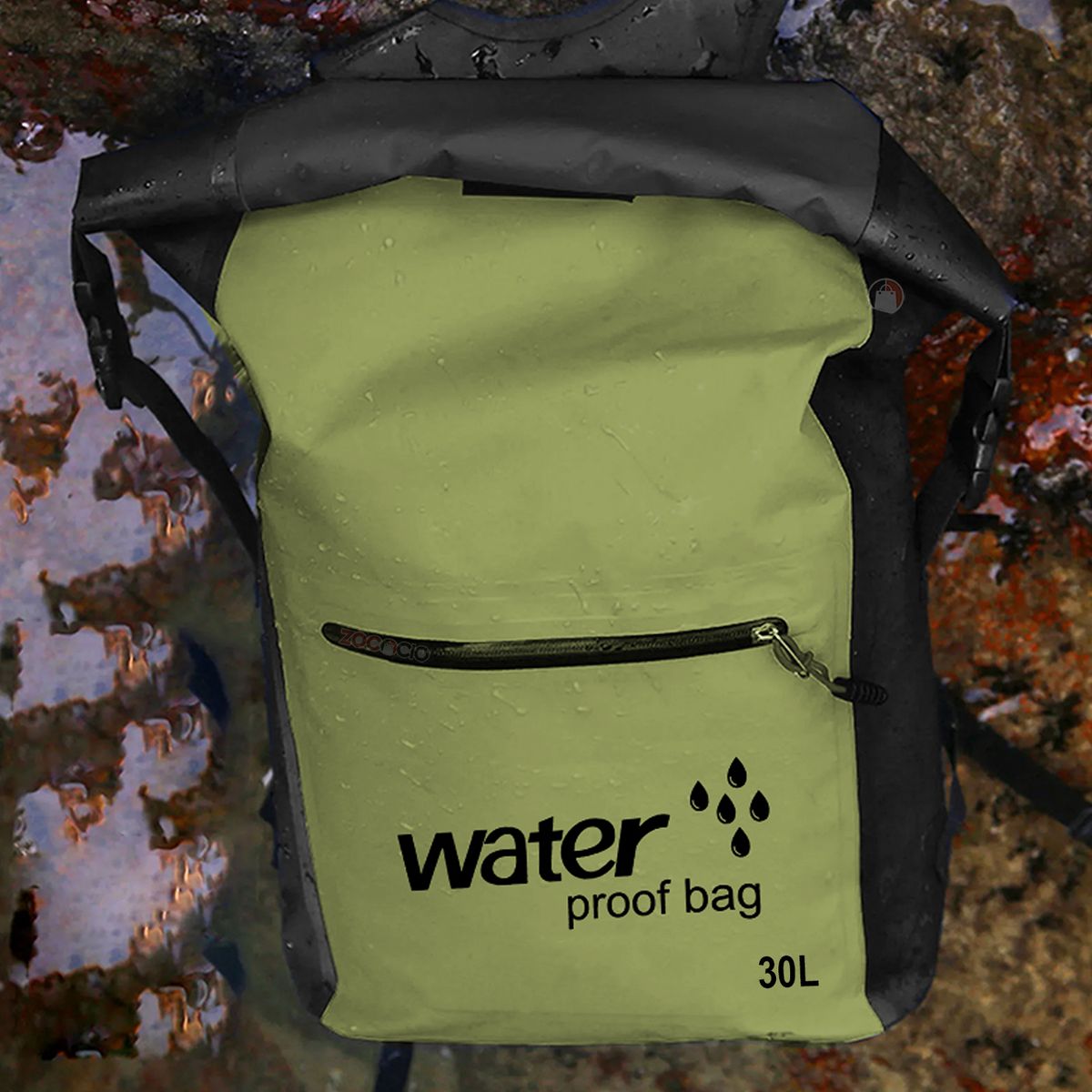 ZOCOCIO - Morral Impermeable Water Proof Bag 30l Bolsa Viajera Verde