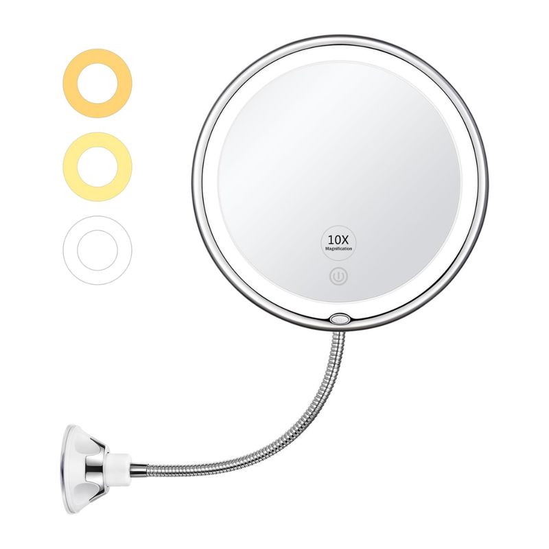 GENERICO - Espejo Flexible Con Aumento Y Luz Led A08