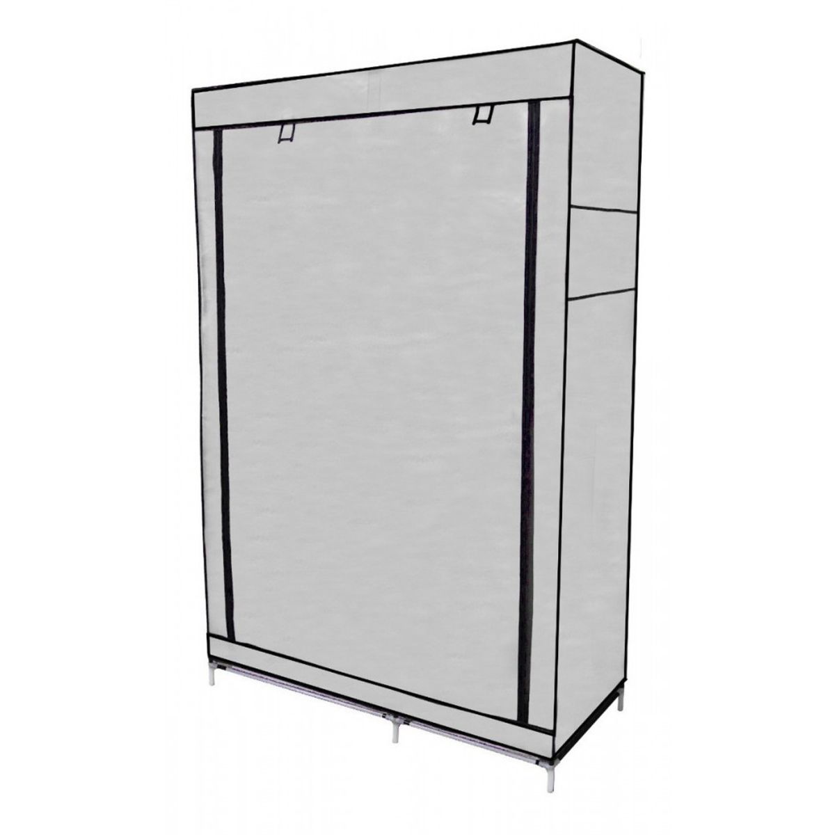 GENERICO - Closet Armable Portatil R07 Entrepaños Tela Ecologica Gris