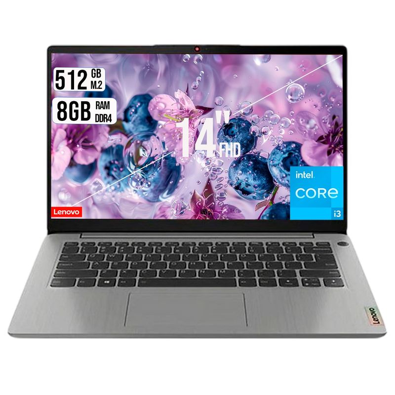 LENOVO - PORTATIL LENOVO INTEL CORE I3 1115G4 DISCO SSD 512GB RAM 8GB 14 FHD