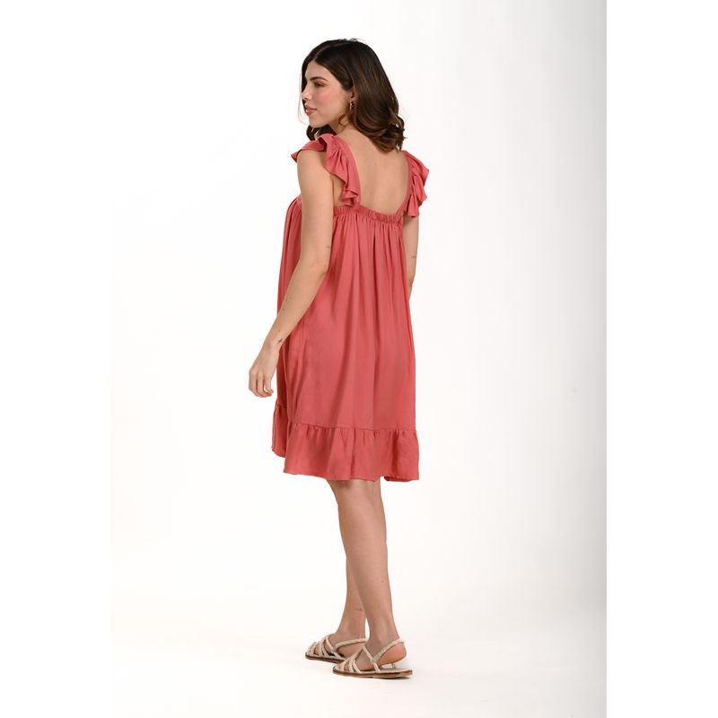 BELIFE - Vestido manga sisa rojo con boleros para mujer