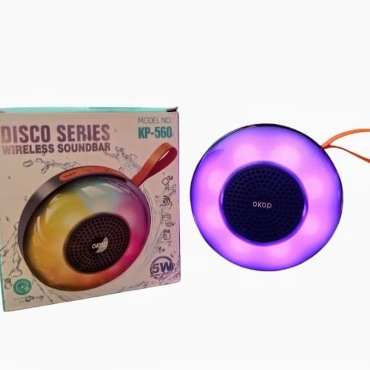 GENERICO - Parlante Portatil Con Iluminacion Led Multicolor Kp-560