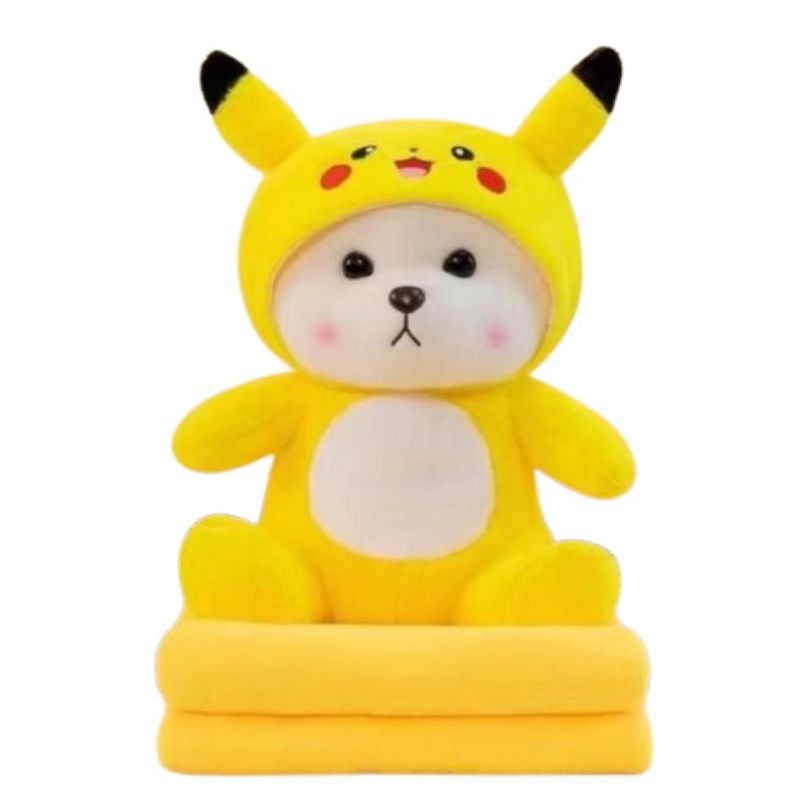 ZHOPI CO - Peluche 2 En 1 Con Cobija Incluida Pijamera Cojin Muñeco