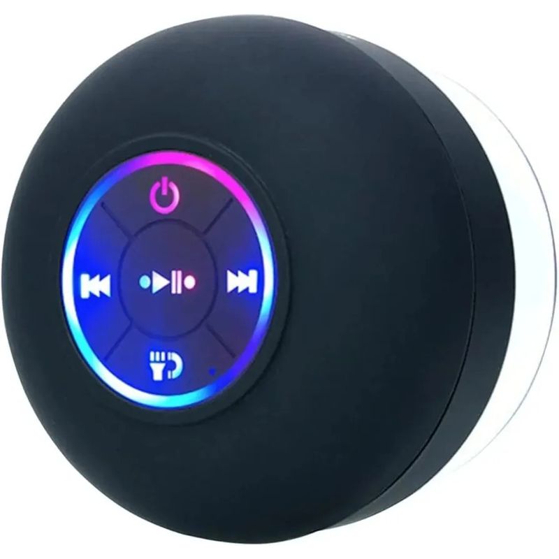 GENERICO - Mini Parlante De Ducha Bluetooth Luz Led 7 Colores