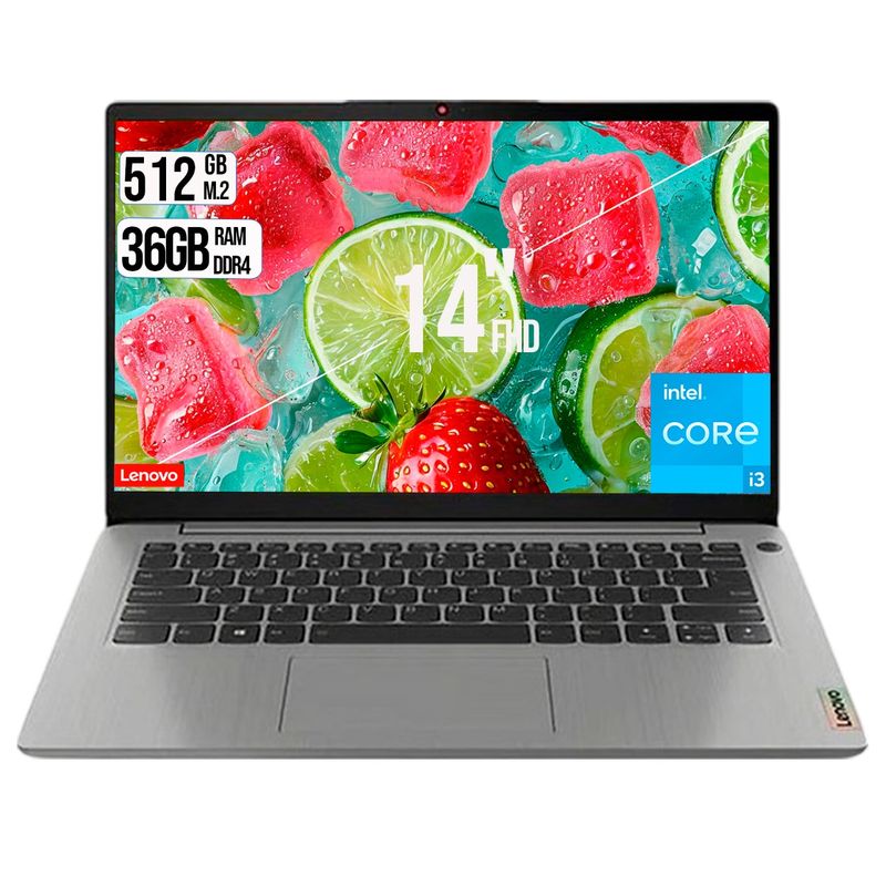 LENOVO - PORTATIL LENOVO INTEL CORE I3 1115G4 DISCO SSD 512GB RAM 36GB 14 FHD