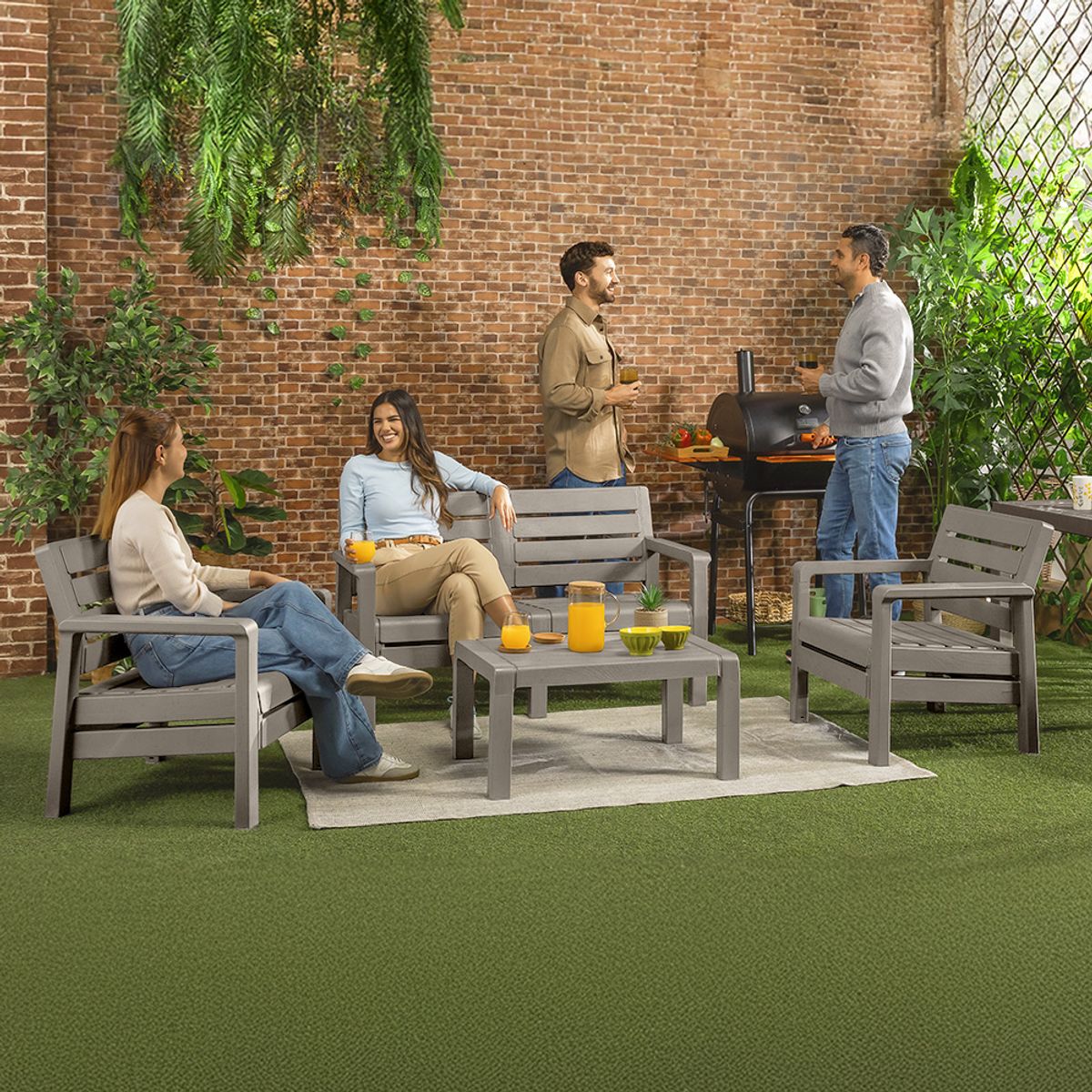 RIMAX - Sala Barú 4 Puestos RIMAX - Gris Cemento