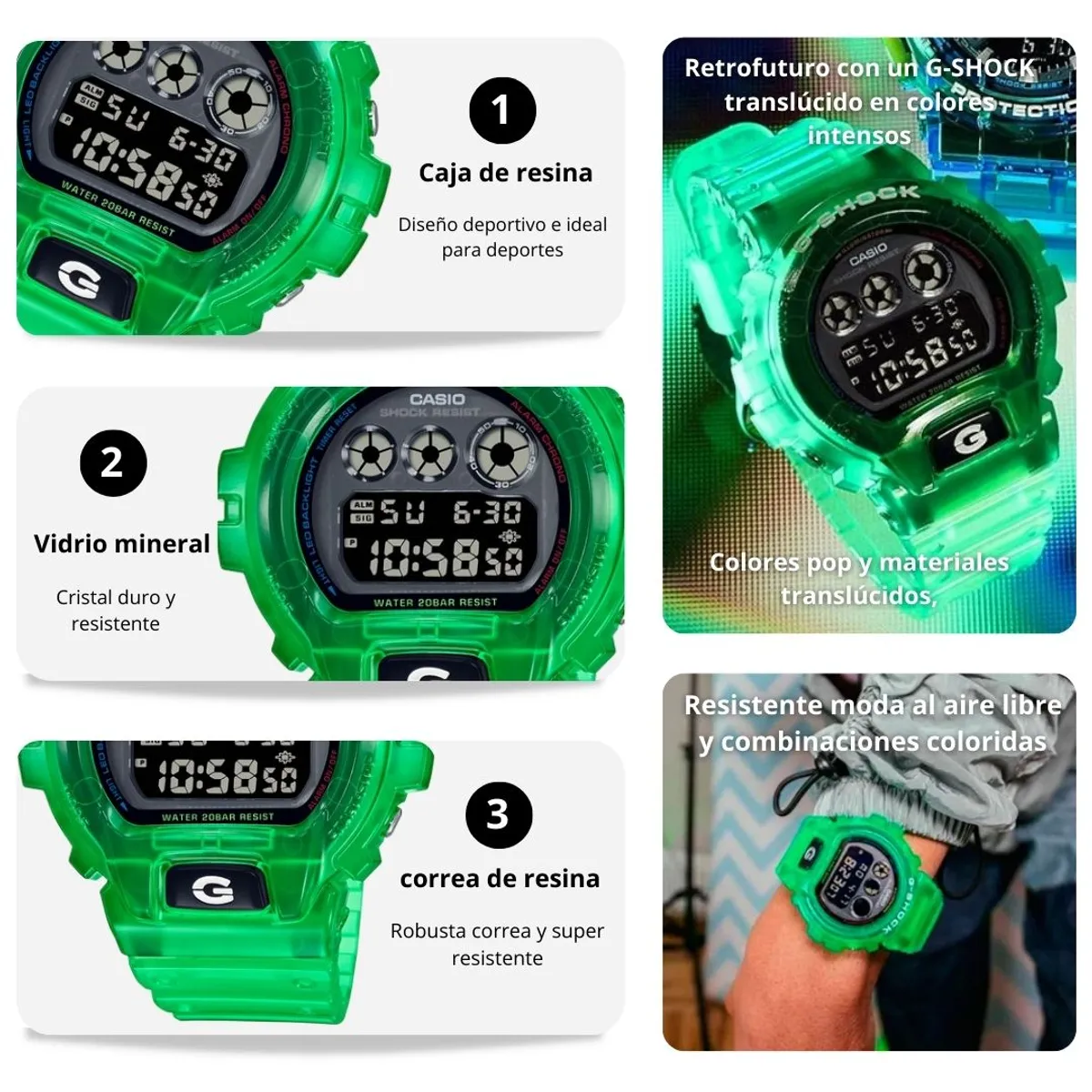 CASIO - Reloj G-SHOCK Modelo DW-6900JT-3D Diseño Deportivo