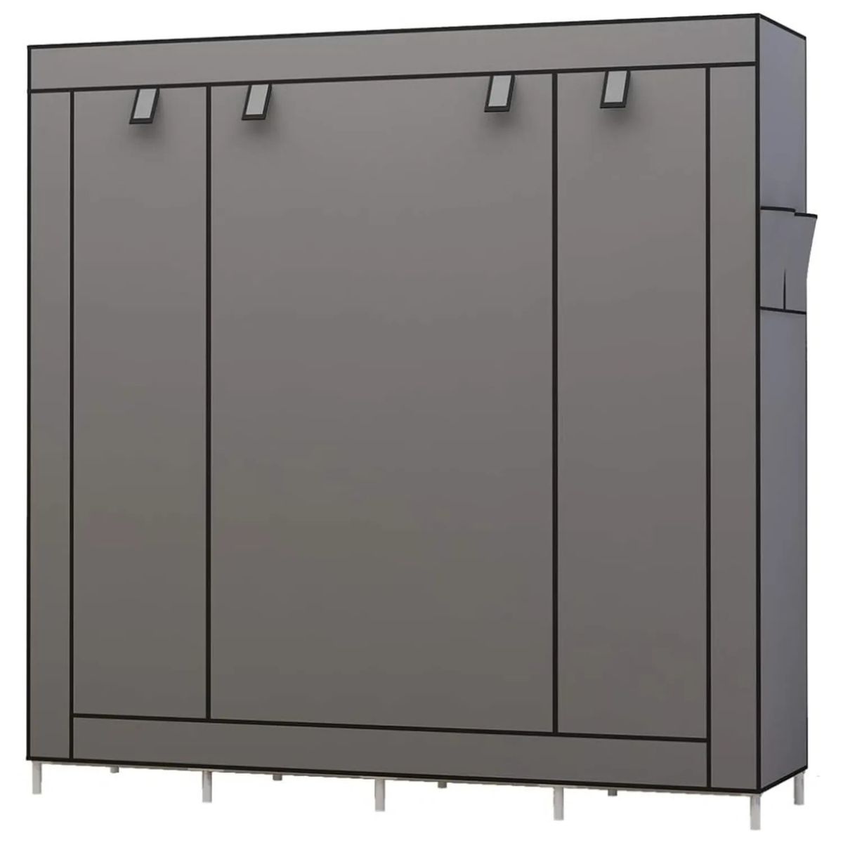 GENERICO - Closet Ropero Armable 4 Módulos Zebbris Color Gris