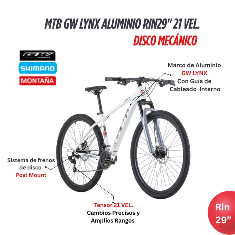 GW - Bicicleta Todoterreno GW Lynx Rin 29 M