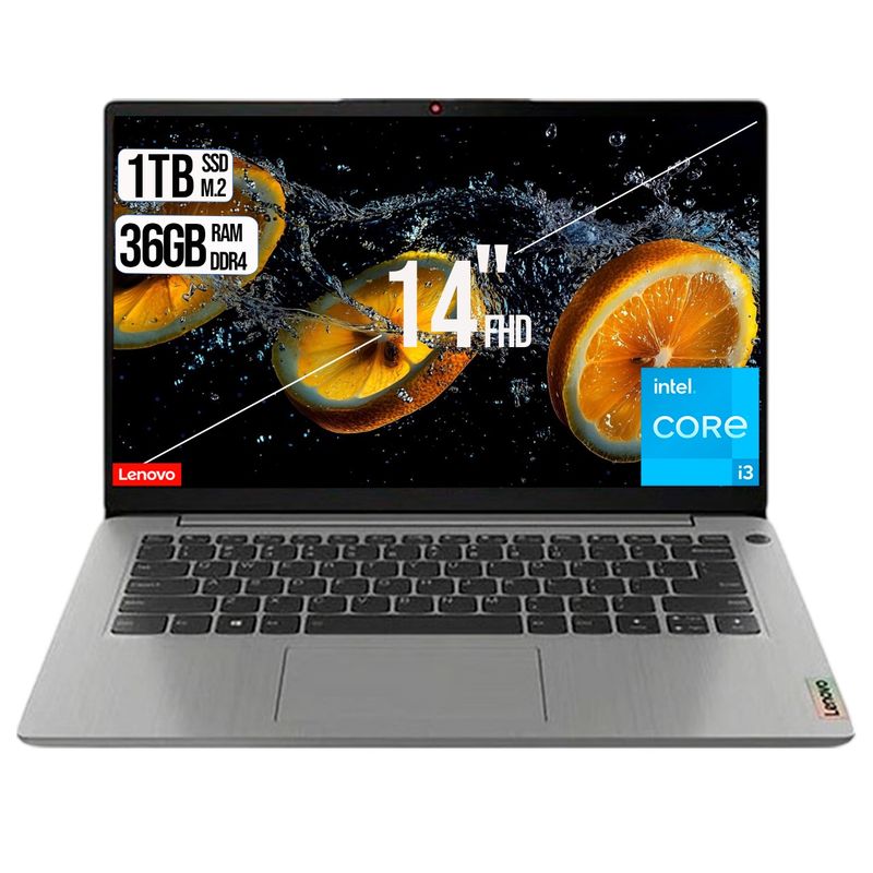 LENOVO - PORTATIL LENOVO INTEL CORE I3 1115G4 DISCO SSD 1TB RAM 36GB 14 FHD