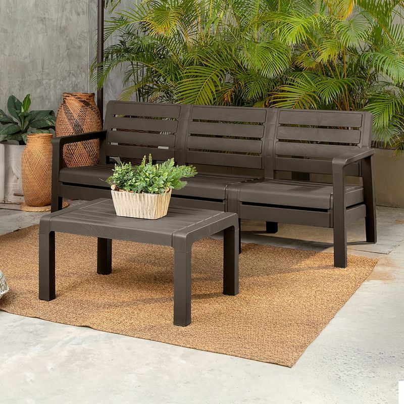 RIMAX - Combo Barú Sofá 3 Puestos + Mesa de Centro RIMAX - Wengue