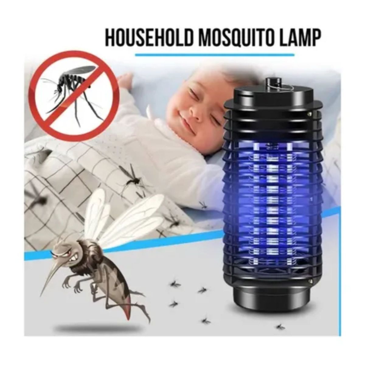 GENERICO - Lampara Eléctrica Mata Mosquitos Zancudos