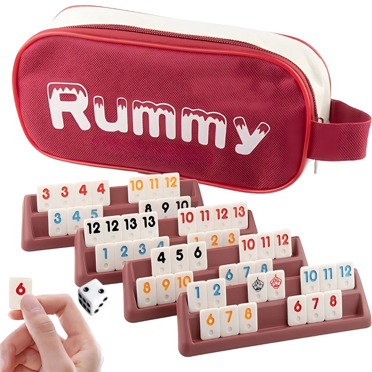 GENERICO - Juegos De Mesa Familiar Rummy Q Version Travel De Lujo