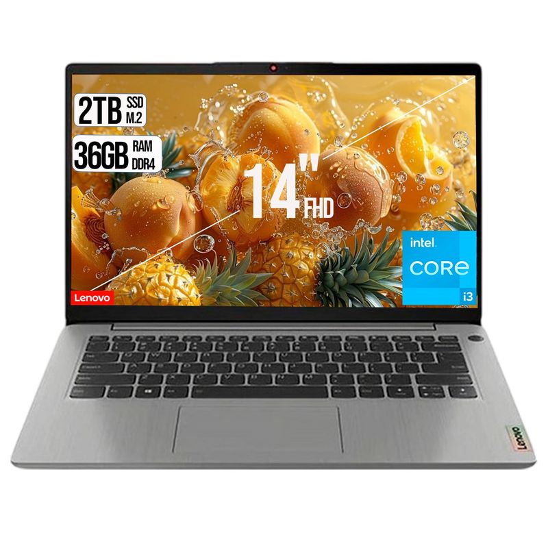 LENOVO - Portátil Lenovo Intel Core i3 1115G4 2TB SSD 36GB RAM 14" FHD