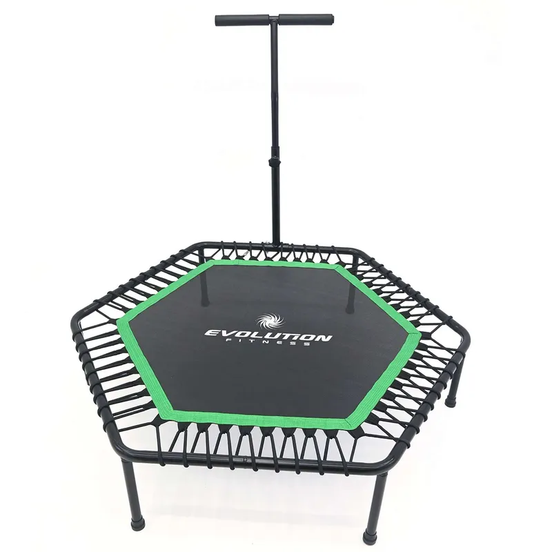EVOLUTION FITNESS - Mini Trampolín EVOLUTION Hexagonal Con Agarre NegroVerde