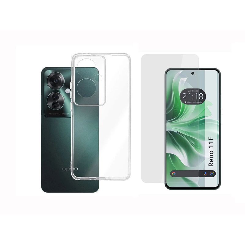 GENERICO - Funda Rígida Antichoque + Vidrio Templado OPPO RENO 11F