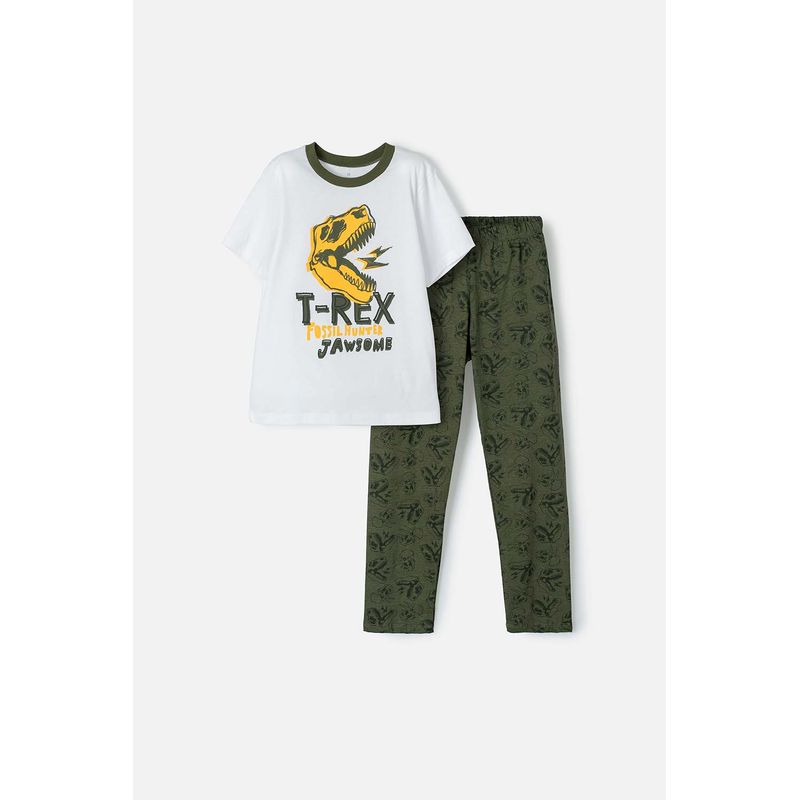 MIC - Pijama de Mic con pantalón largo blanco para niño