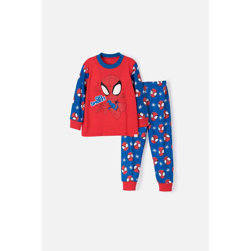 MARVEL - Pijama Spidey And His Amazing friends rojo y azul para niño 2T a 5T