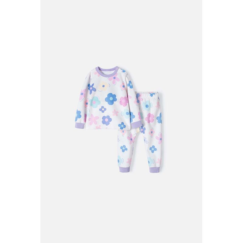 LITTLEMIC - Pijama LittleMic marfil de manga larga para bebé niña
