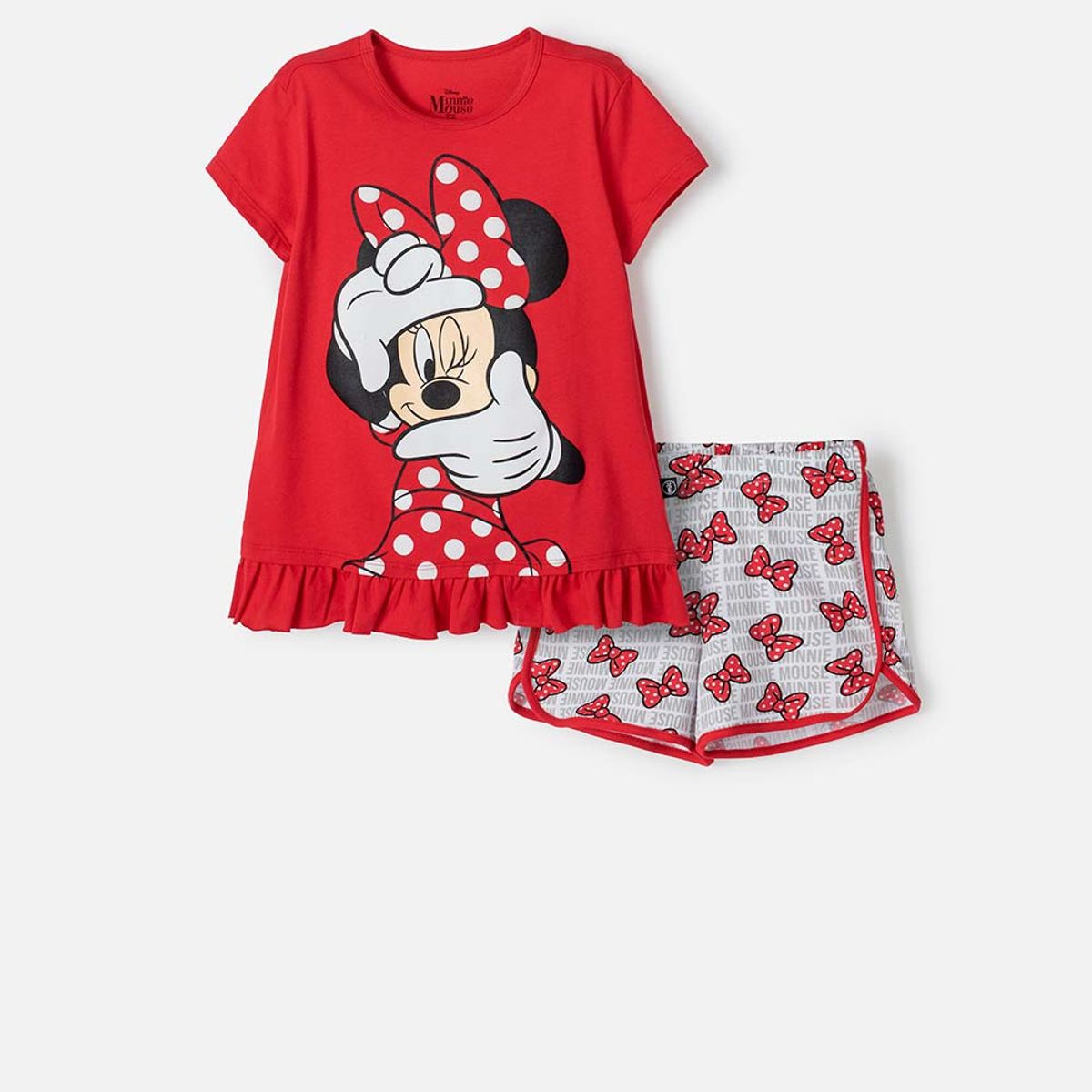 DISNEY - Pijama Minnie Mouse manga corta niña