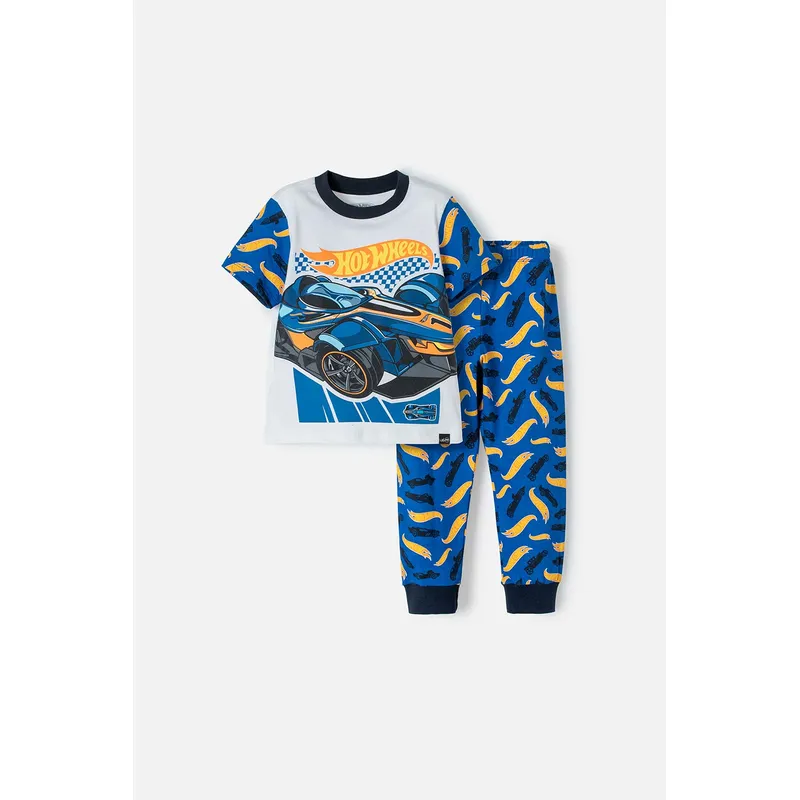 HOT WHEELS - Pijama Hotwheels manga corta niño