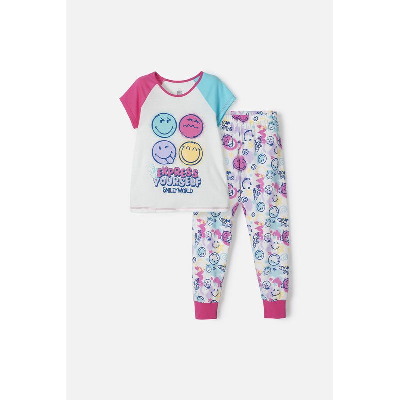 SMILEY - Pijama de SmileyWorld multicolor con pantalón largo para niña