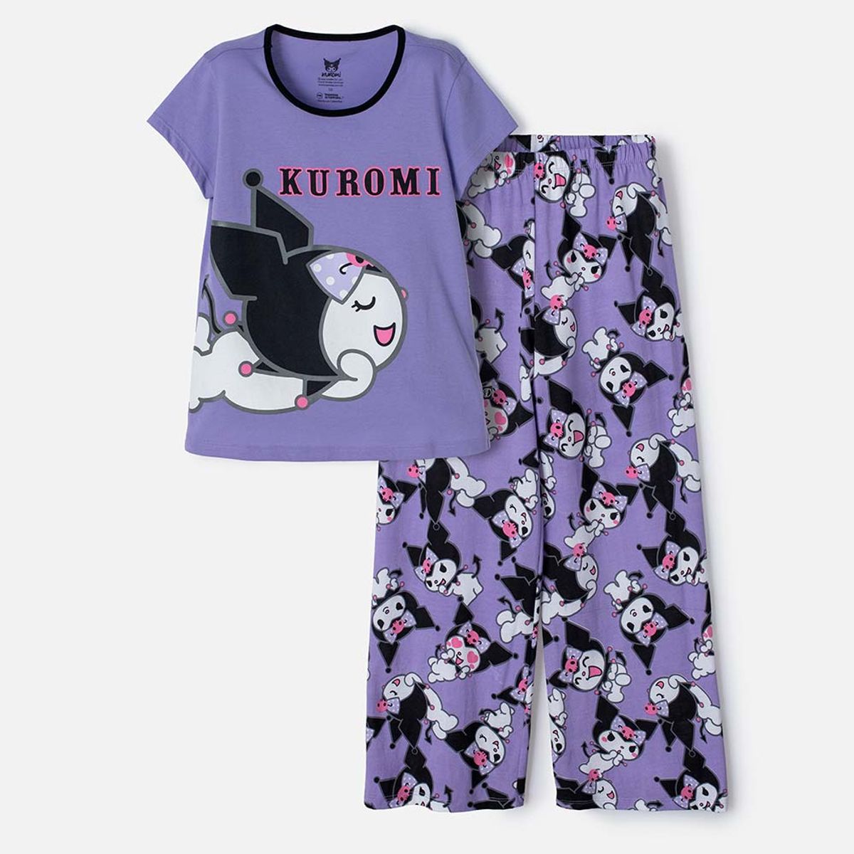 SANRIO - Pijama de Kuromi de pantalón largo niña