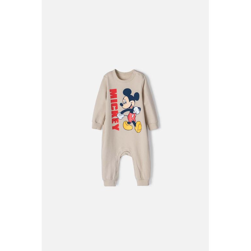 DISNEY - Pijama de Mickey Mouse tipo mameluco Caqui para bebé niño